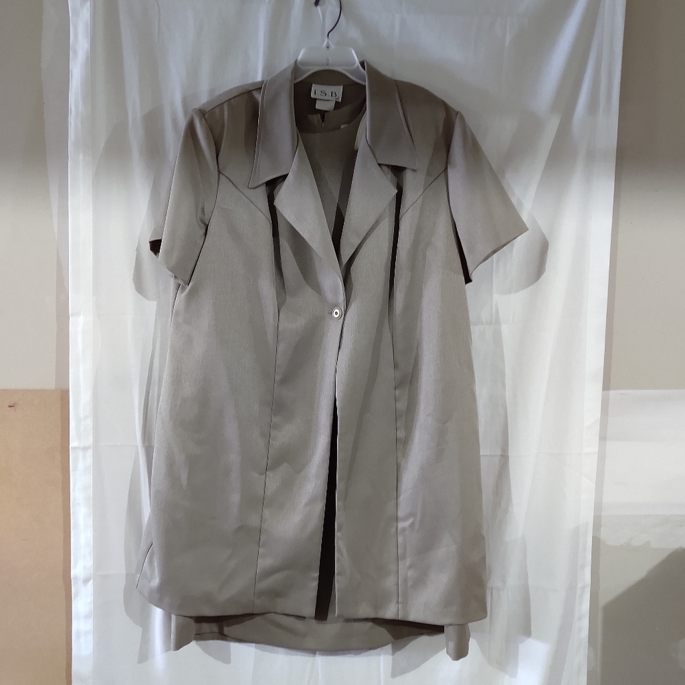 I.S.B. Women's 2pc Beige Knee Length Coat Dress  Size 20